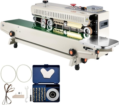 Happybuy FR-770 Continuous Band Sealer, Automatic Band Sealer with Digital Temperature Control, (Horizontal) - Lot 437