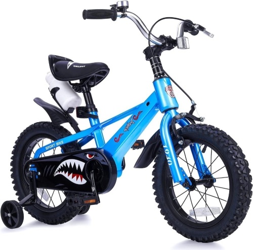 ONLYGU Kids Bike 14 16 Inch Kids Bicycle for Ages 3-6 with Training Wheels Easy Assembly Sturdy Magnesium Alloy Frame  - Lot 169A