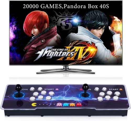 RegiisJoy 20000 in 1 Pandora Box 40S Arcade Game Console for PC & Projector & TV, 2-4 Players, 1280X720, 3D Games, Search/Hide/Save/Load/Pause Games, Favorite List 25"L x 8.6"W x 2.7"H - Lot 179A