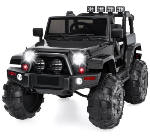 12V Kids Ride-On Truck Car Toy w/ 3 Speeds, LED, Remote, Bluetooth $449.99 (black) - Lot 6