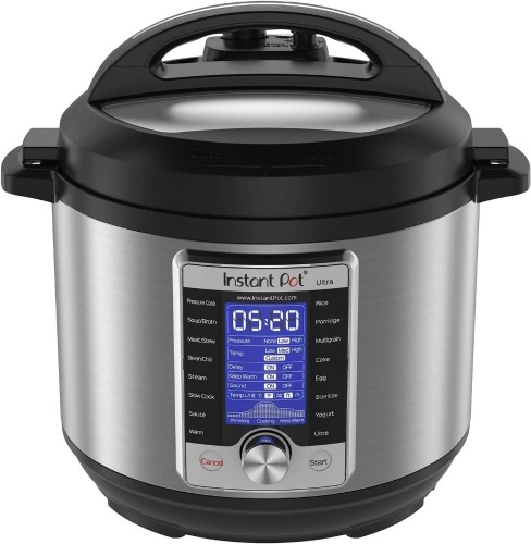 Instant Pot Ultra, 10-in-1 Pressure Cooker, Slow Cooker, Rice Cooker, Yogurt Maker, Cake Maker, Egg Cooker, Sauté, and more, Includes App With Over 800 Recipes, Stainless Steel, 6 Quart - Lot 400