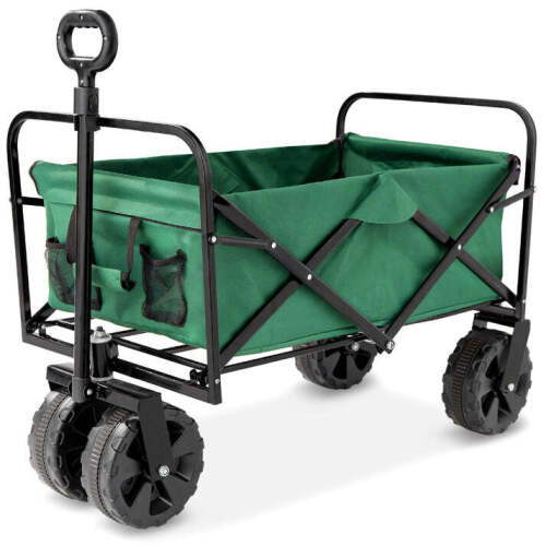 Indoor Outdoor Utility Cart w/ 360-Degree Wheels, Adjustable Handle - 36in - Lot 4224