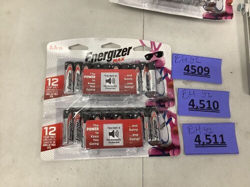 Energizer Max Double A TWO Pack - Lot 4511
