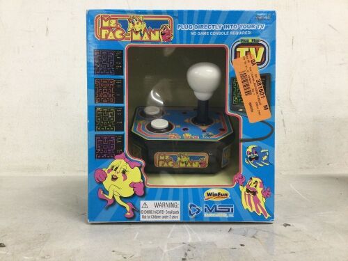 Vintage 1993 Ms. Pac-Man Plug & Play Retro TV Arcade Game in box New - Lot 4641