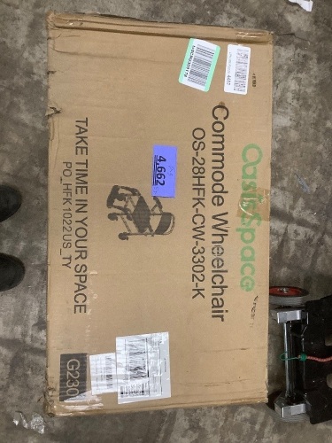 OasisPace Commode Wheelchair - Lot 4662