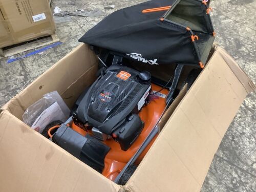 YARDMAX 21 in. 170cc 3-in-1 Gas Walk Behind Push Lawn Mower with High Rear Wheels - Engine Has Compression - Lot 238