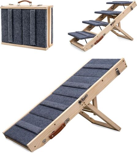 APPOLYN Adjustable Folding Pet Ramp, Rated 200lbs - Lot 307