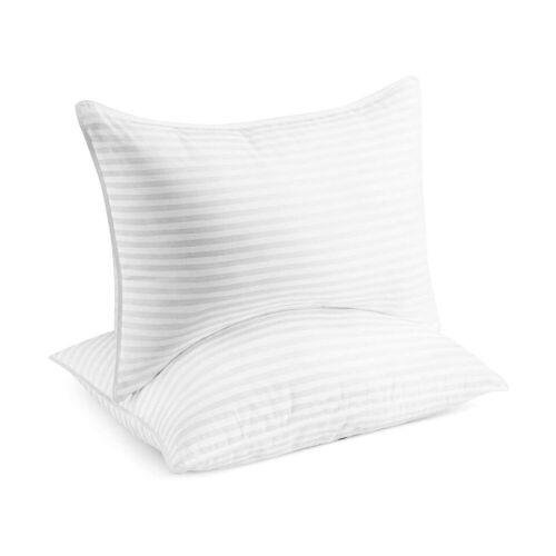 Beckham Hotel Collection Super Plush Gel-Fiber Bed Pillows, Queen, Set of 2  - Lot 316