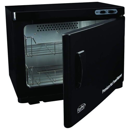 ForPro Premium Hot Towel Warmer, 23L Extra Large Capacity, Two Stainless Steel Racks, Black - Lot 536