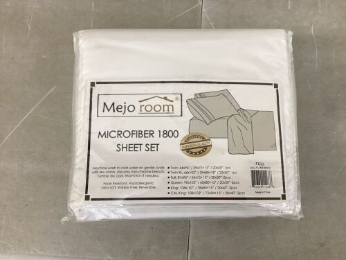 Mejoroom Full Size Microfiber Sheet Set - Lot 557