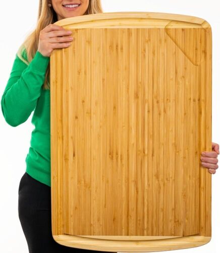 Greener Chef Extra Large Bamboo Cutting Board 30" x 20"  - Lot 566