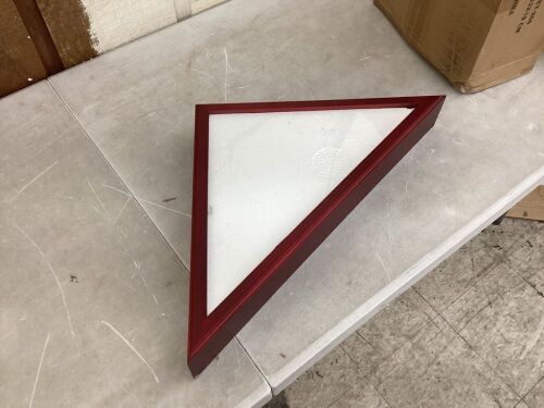 American Flag Mahogany Display Case - Corner Chipped - Lot 573