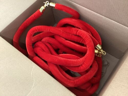 Red Velvet Stanchion Ropes  - Lot 582