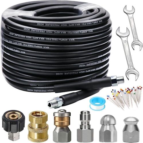 WEST BAY Sewer Jetter Kit 100FT for Pressure Washer - Lot 587