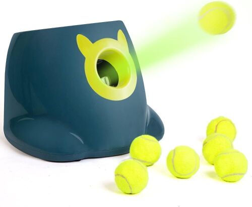 PALULU Automatic Dog Toy Ball Launcher, Adjustable Launch Distance, 6 2-inch Balls - Lot 726