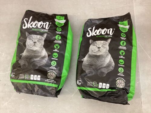 Lot of (2) Skoon All Natural Cat Litter, 8lbs - Lot 540