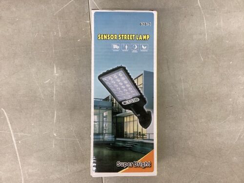Lot of (12) Solar Motion Sensor Street Lamp  - Lot 570