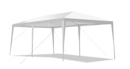 10 ft. x 20 ft. White Outdoor Party Wedding Canopy Gazebo Pavilion Event Tent - Lot 473