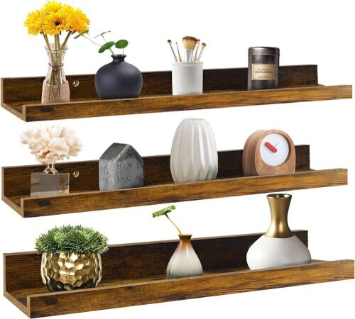 Rustic 24 Inch Floating Shelves, Set of 3 - Lot 393