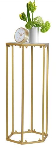 Avarmora Hexagon Plant Stand, Gold - Lot 394
