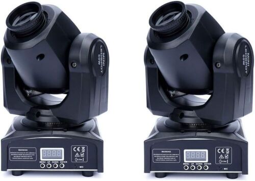 Moving Head Stage Lights, 8 Colors 11 Channels 60W, DMX 512 with Sound Activated, Set of 2  - Lot 94