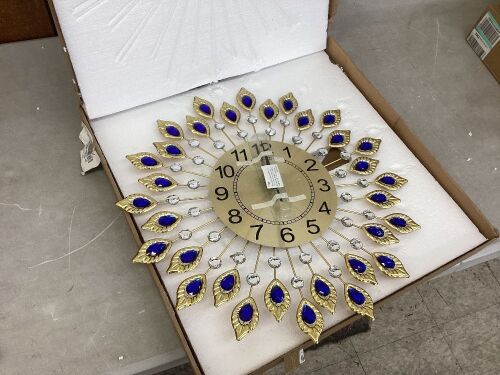 24" Gold Wall Clock  - Lot 624