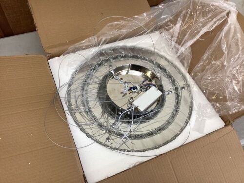 Winretro 3 Ring Modern LED Crystal Chandelier Light - Lot 428