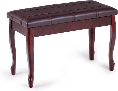 Piano Bench Stool with Padded Cushion and Music Storage - Lot 456