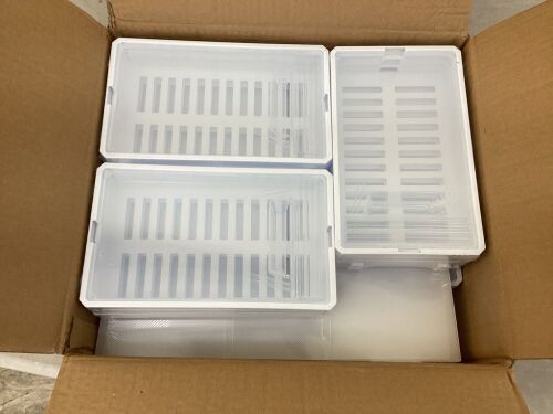 White Stackable Shoe Storage Boxes, 12 pc  - Lot 431