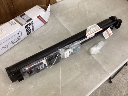 168" Extra Wide Retractable Baby Gate, Black  - Lot 441
