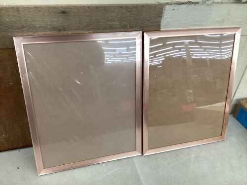 Set of 2 Rose Gold Frames, 16" x 20"  - Lot 448