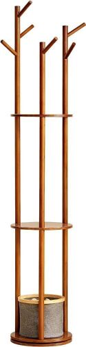 SOMEET Rotary Coat Rack with 2 Storage Shelves and 6 Hooks - Lot 129