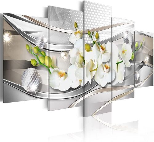 Orchid Flower Wall Art 5 Panel 40''W x 20''H - Lot 105