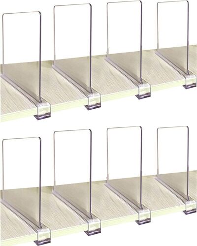 Clear Acrylic Shelf Dividers, 8 pc - Lot 107