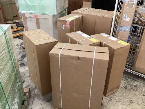 White Cabinets - (4) 27" x 36" Wall, (2) 12" Vanity Base, (1) 12" Base, (1) 24" x 36" Wall  - Lot 36