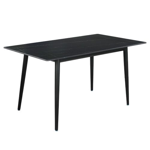 Modern Dining Table with Metal Base & Legs - Lot 49