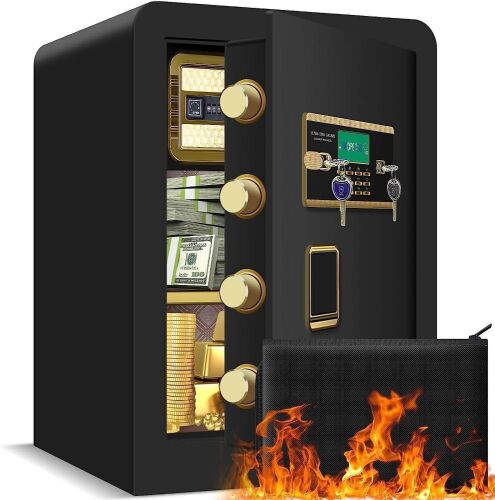 2.4 Cu Ft Personal Home Security Safe Box with Digital Keypad & Spare Keys - Lot 42