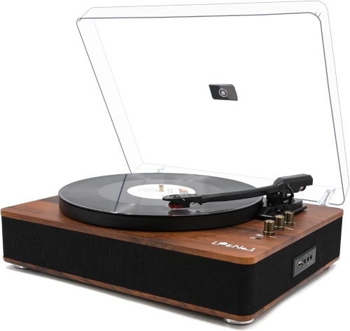 LP&NO.1 Record Player Bluetooth Turntable with Built-in Speakers and USB Play&Recording Belt-Driven Vintage Phonograph Record Player 3 Speed for Entertainment and Home Decoration - Lot 59