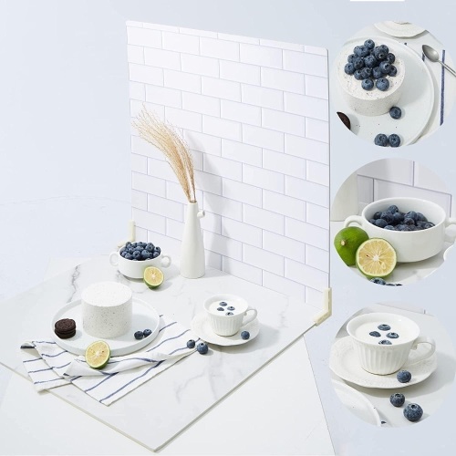2 PCS Boards Photo Backdrop for Flat Lay, Food Photography Background 24x24 Inch, BEIYANG - Lot 88