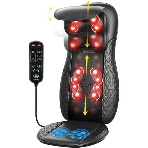 RENPHO Back Massager with Heat, Shiatsu Massage Cushion with Heat for Home Office Use, FSA and HSA Eligible- Black - Lot 192
