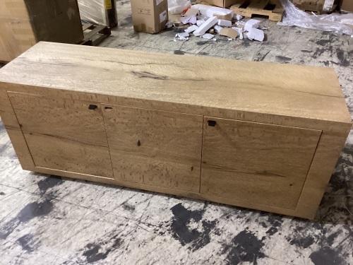 3 Drawer wood cabinet missing one knob - Lot 315