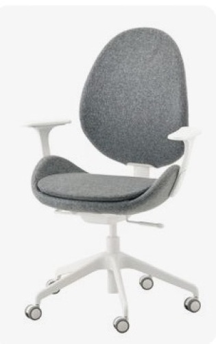 IKEA Hattefjall Swivel Chair Gunnared Medium Gray 403.413.37 - Lot 868