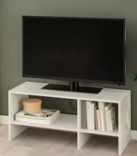  BAGGEBO TV bench, white, 90x35x40 cm - Lot 900