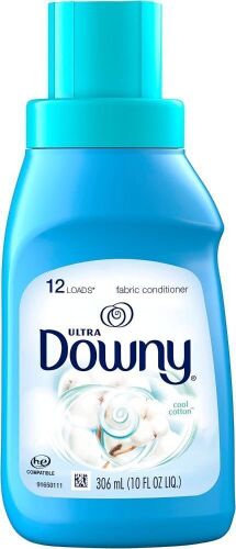 Box of Downy Ultra Cool Cotton Liquid Fabric Conditioner (Fabric Softener), 10 fl oz 12 Bottles - Lot 4711