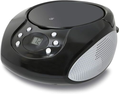 GPX, Inc. Portable Top-Loading CD Boombox with AM/FM Radio and 3.5mm Line In for MP3 Device - Black, Single - Lot 4726