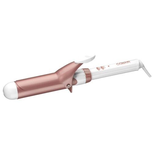 Conair Double Ceramic 1 1/2-Inch Curling Iron, 1 ½ inch barrel produces soft waves – for use on medium and long hair, White/Rose Gold - Lot 4756