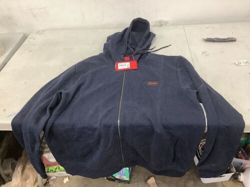 ZIP-THROUGH SWEATSHIRT IN TERRY COTTON WITH LOGO PATCH XXL - Lot 4805