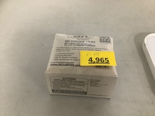 Bic-50 Count Tray of lighters - Lot 4965