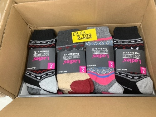 Ladies Boot Socks - 2 Doz - Lot 5109
