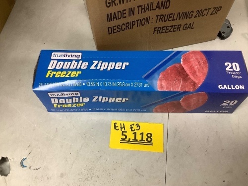 TrueLiving Double Zipper Freezer Bags - 6 Pack - Lot 5118